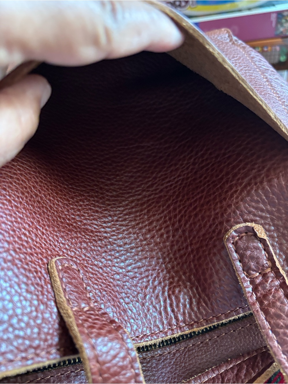 Portland Leather Goods nutmeg color mini crossbody - Picture 6 of 7